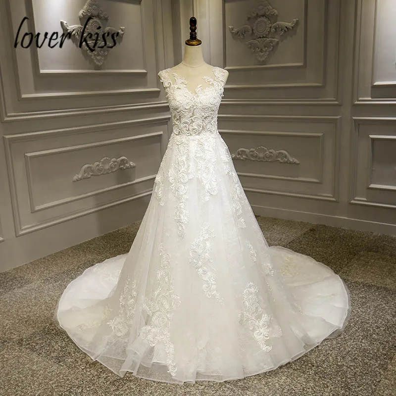 Lover Kiss Vestido De Noiva торжественное свадебное платье для невесты, летние Богемские свадебные одежды с бусинами, кружевное платье