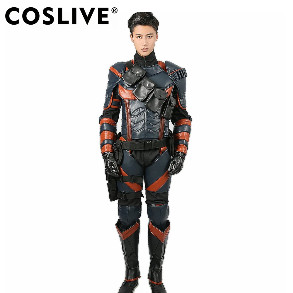 Coslive Deathstroke Armor Косплей Костюм для игры Бэтмен: рыцарь Аркхема Хэллоуин Делюкс
