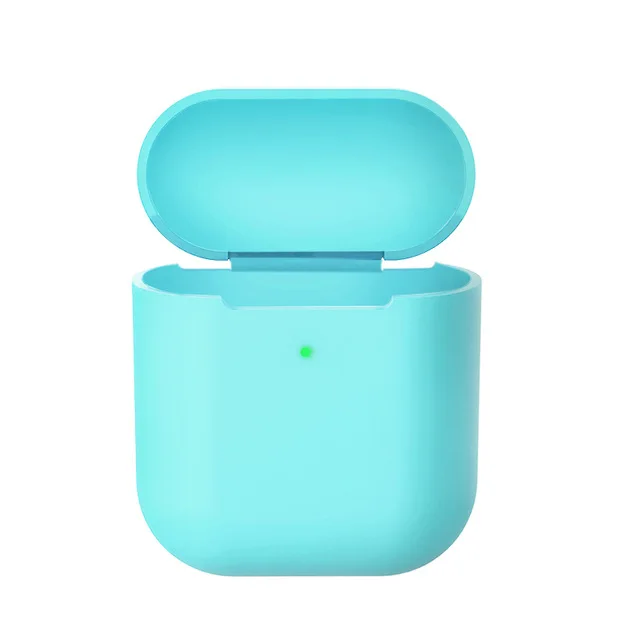 Mint Green Чехол для наушников Apple AirPods 2 силиконовый чехол беспроводные Bluetooth наушники для Air Pods Чехол защитный для AirPod Тонкий чехол - Цвет: Mint Green