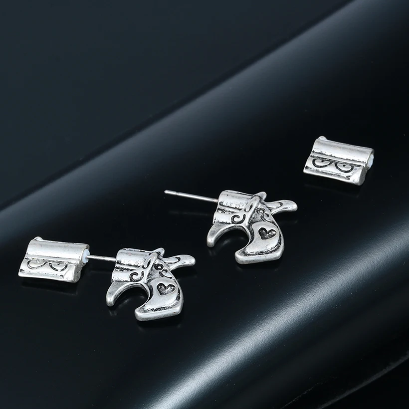 Kinitial-3D-PISTOL-GUN-SHAPED-Stud-Earring-Two-Part-Front-And-Back-Earrings-For-Women-Joyeria (5)