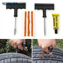 Car Tubeless Tire Tyre Puncture Plug Repair Tools Kits Auto Car Accessories Motorcycle Bicycle Rubber Cement 6pcs/set