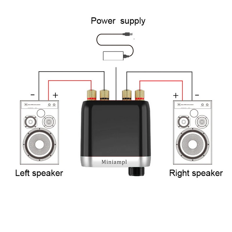 Bluetooth 5 0 HiFi TPA3116 усилитель мощности Цифровой 50 Вт * 2 стерео с аудио индикатором