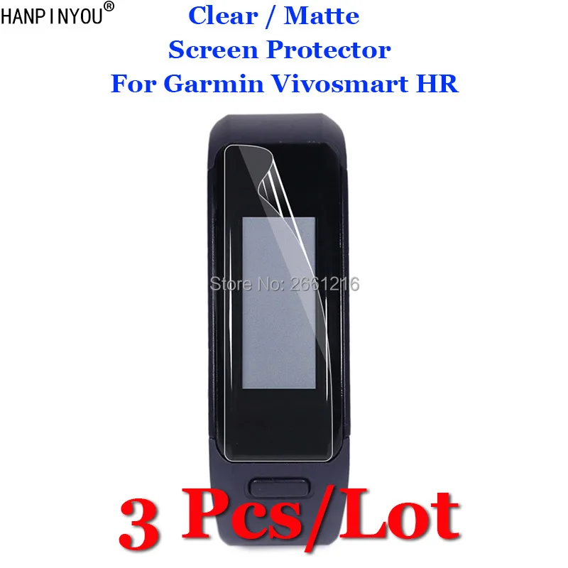 

3 Pcs/Lot HD Clear / Anti-Glare Matte For Garmin Vivosmart HR Smart Wrist Band Anti-Scratch Screen Protector Protection Film