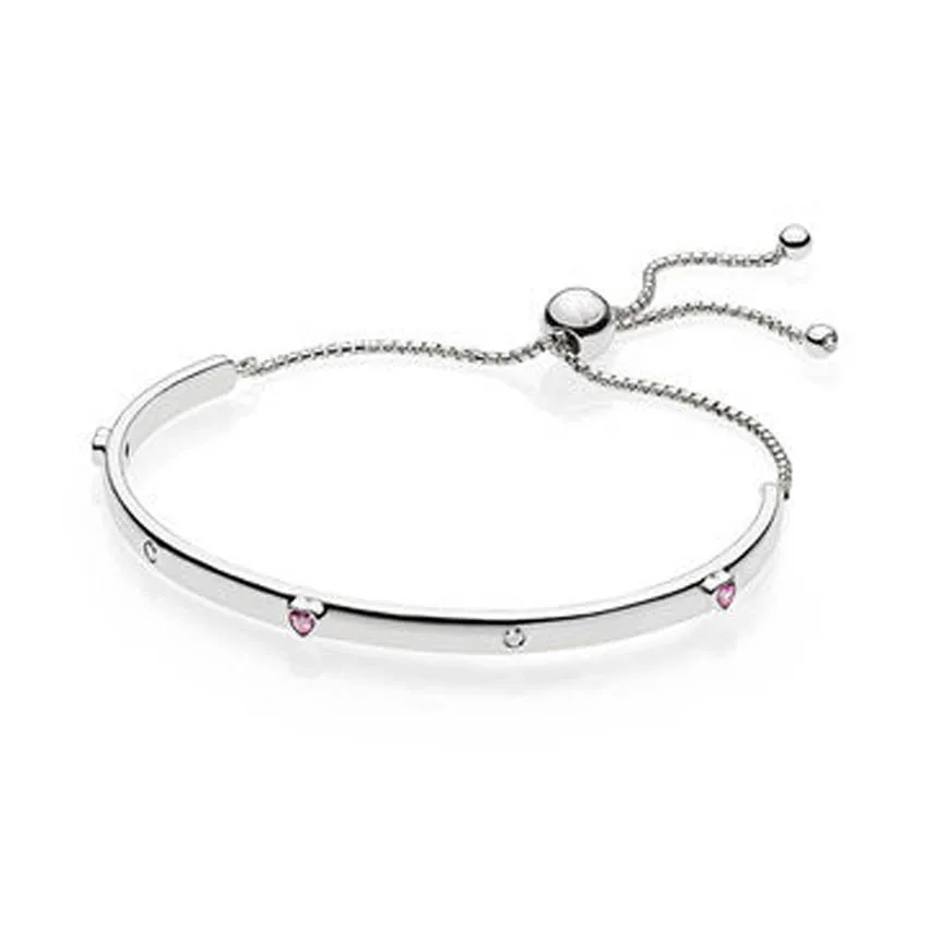 

925 Sterling Silver Bracelet Explosion Of Love Bracelet For Women Adjustable Length fit Lady Bead Charm DIY Jewelry