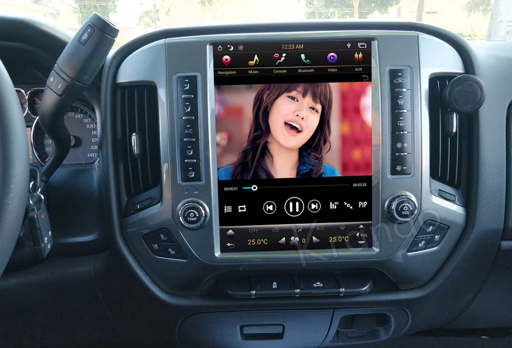 Sale Krando Android 8.1 12.1" Tesla style Vertical car radio For Chevrolet Silverado and GMC Sierra 2014-2018 navigation player 4