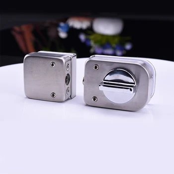 Glass Door Latch/Lock/Bolt Mental Stainless Steel Security Glass Window Lock For Double Door Bathroom Frameless Glass Door stainless steel u bracket for bolt lock electric lock u bracket for frameless glass door lock