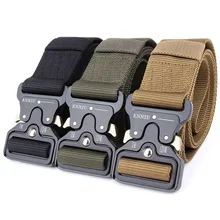 2018 Military Tactical Quick Metal Buckle Belt 1000D Oxford Wear Resistant Outdoor Fighting Molle Nylon Versatile Belt 3 colors