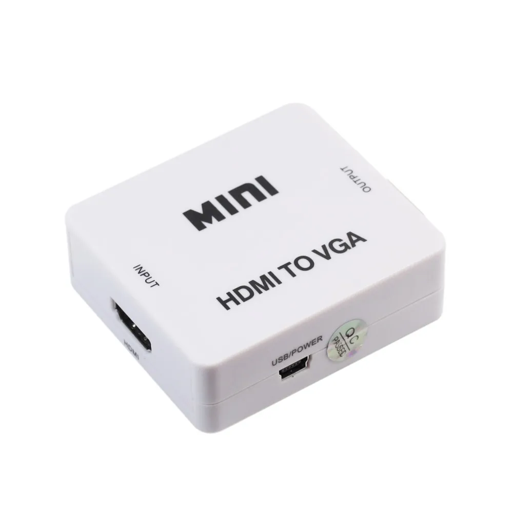 AIXXCO мини HDMI к VGA конвертер с аудио HDMI2VGA 1080P разъем адаптера для ПК ноутбук к HDTV проектор