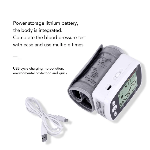 English Voice LCD PR Tonometer Heart Rate Meter Sphygmomanometer