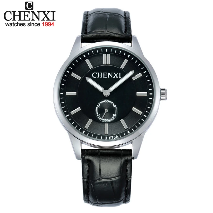 

CHENXI Couples New Promotional Watches Female Leather Watches Man Quartz Watch men & women Lover's Gift Wristwatch