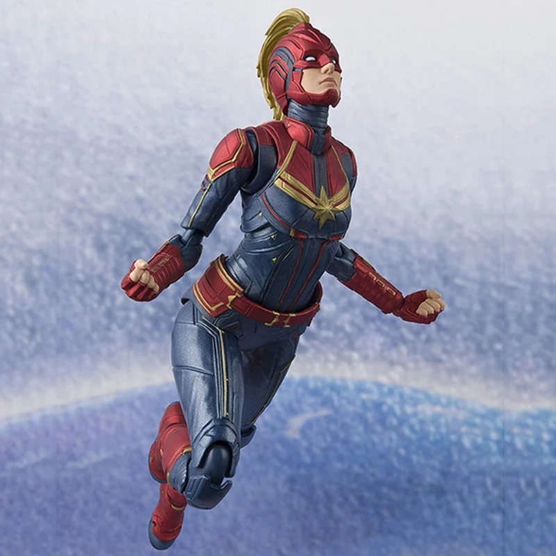 Marvel Avengers4 Марвел Капитан ПВХ фигурка Коллекционная модель игрушки для малышей в