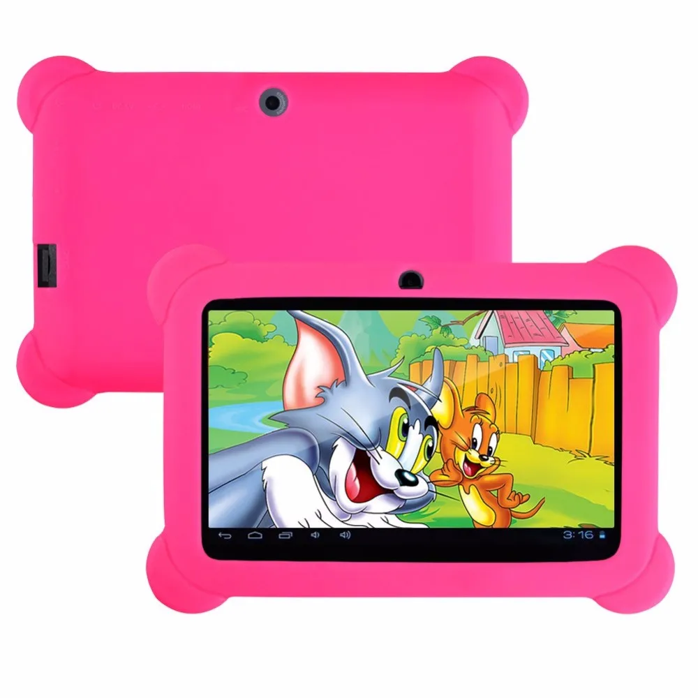 

Q88 Android4.4 7 inch Quad Core 1.5GHz Tablet PC 1024 x 600 Dual Camera Bluetooth with Silicone Case 2500mAh(Pink)