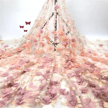 Cassiel 3D Цветочная кружевная ткань последняя Высококачественная кружевная ткань вышивка Свадебная Тюль Кружевная Ткань 5 ярдов кружево для свадебных платьев в африканском стиле
