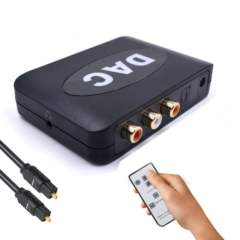 192KHZ DAC Optical to RCA Toslink Coaxial 3.5MM Jack Audio Converter