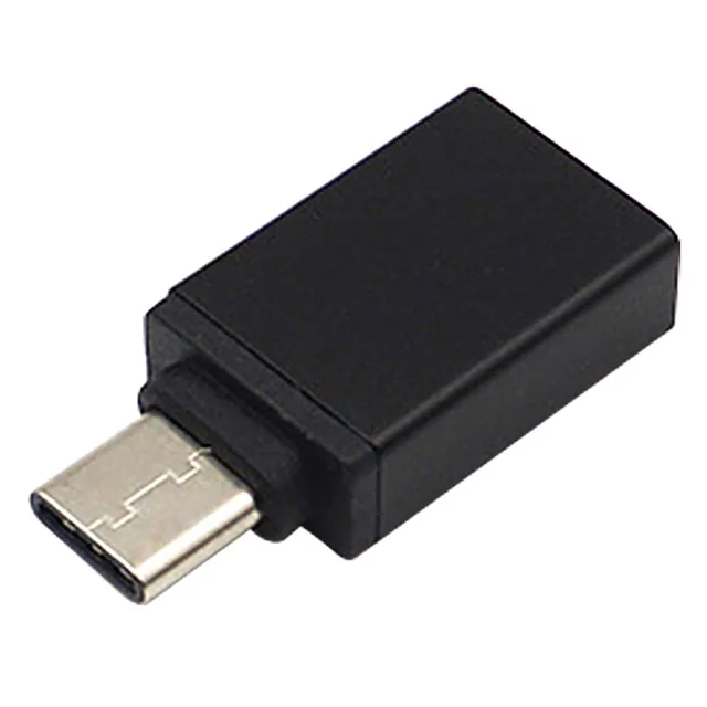 Адаптер с разъемом type-C на USB OTG конвертер USB 3,0 на type C USB-C адаптер с разъемом type c для зарядки и синхронизации для MacBook Pixel Lumia OPPO One Plus 6 - Цвет: Черный