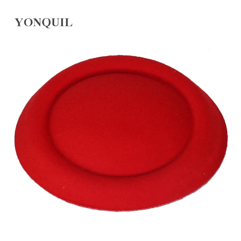 16 см Вуалетка база полиэстер шапки женские фетровая Вуалетка DIY аксессуары для волос 19 цветов 50 шт./лот - Цвет: Красный