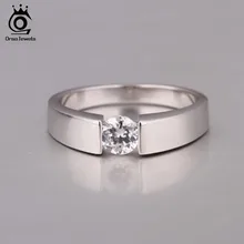 ORSA JEWELS популярная модель серебряного кольца с прозрачным AAA класса CZ Горячая без содержания свинца и никеля кольцо для женщин и мужчин OR03