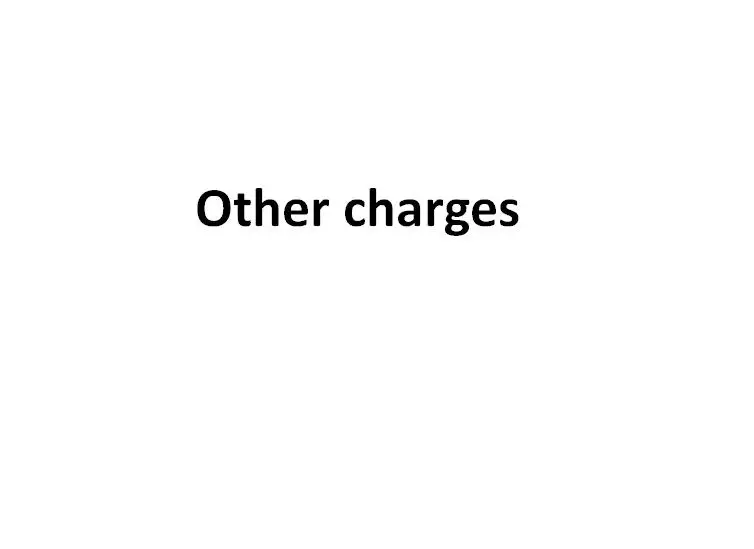

Extra fee Other charges $1