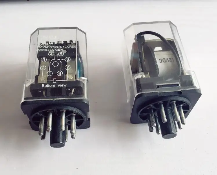 Реле промежуточное женское маленькое общее реле 2Z с основанием 8 контактов 12 В