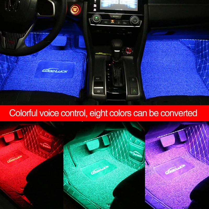 4Pcs/set 48 LED Strip Atmosphere Lamp Car Ambient Light Auto 2Pcs/seInterior Decor Decoration Lighting with Remote Music Control 4Pcs/set 48 LED Strip Atmosphere Lamp Car Ambient Light Auto 2Pcs/seInterior Decor Decoration Lighting with Remote Music Control