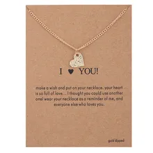 Love Heart Alloy Gold color Shorts Chains Clavicle Necklaces Pendants New Fashion Jewelry Women Wholesale