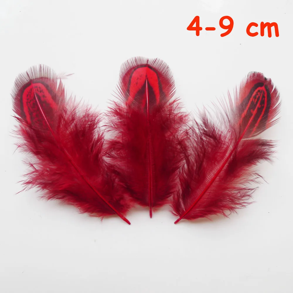 PATIKIL 4-6 Inch Natural Feathers, 150 Pack Bulk Feathers for Crafts  Carnival Handwork Clothing Costumes Wedding Party Style 1, Red