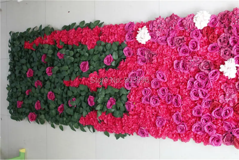 

SPR High quality 3*0.8M wedding flower wall stage backdrop decorative wholesale artificial flower table centerpiece