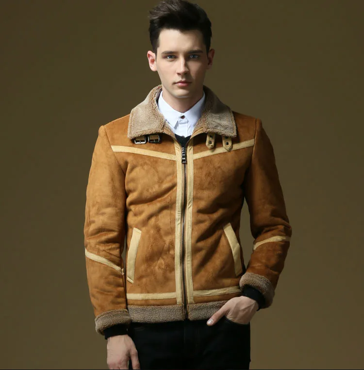 suede leather jacket coffee 02