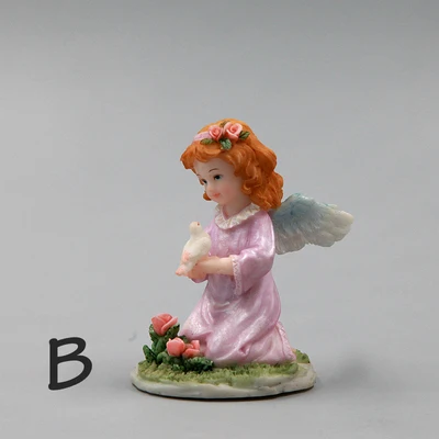B 3D blessding силиконовая форма с изображением ангела Guardian ангельский костюм для изготовления шоколадного торта Декор аромат гипс, Свеча гипсовая глина прессованная - Цвет: B