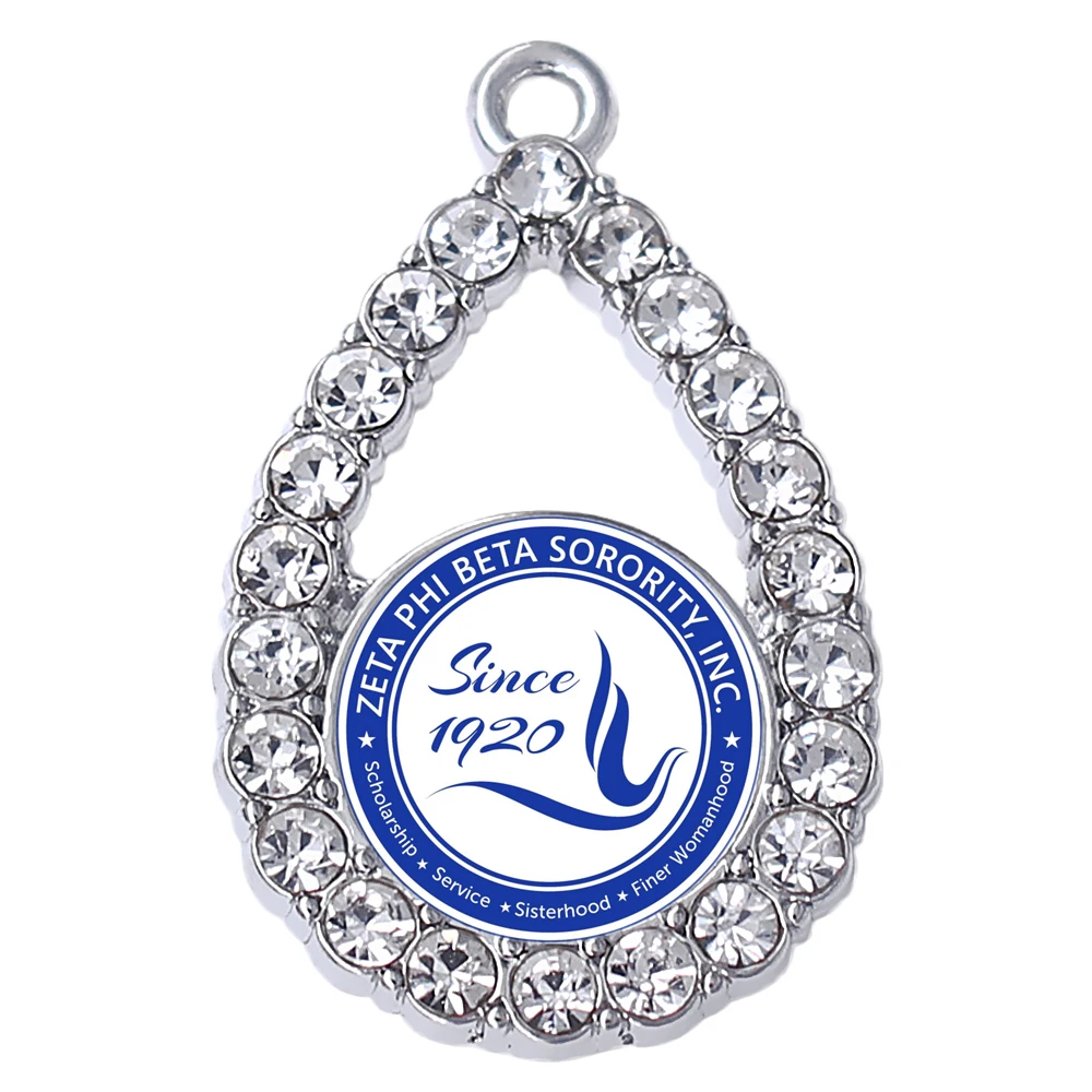

Hot Popularity Greece society ZETA PHI BETA sorority Symbol Sign Crystal inlaid metal pendant since 1920 Pigeon sticker charm