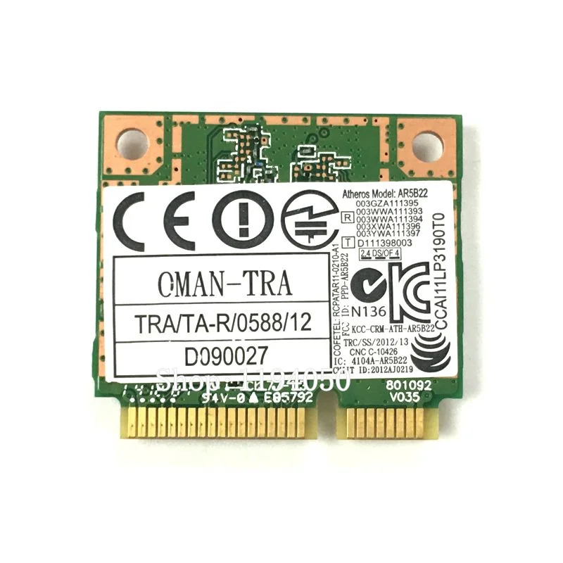 DW1901 AR5B22 300M Беспроводной Bluetooth+ 4,0 2 мини половина PCI-E карты