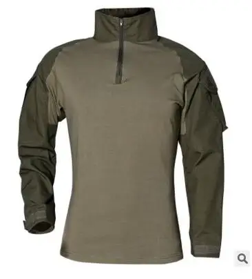 Горячая Распродажа Лето Новое поступление мужская рубашка Camisa армейская тактическая армейская камуфляжная рубашка с длинным рукавом - Цвет: 010