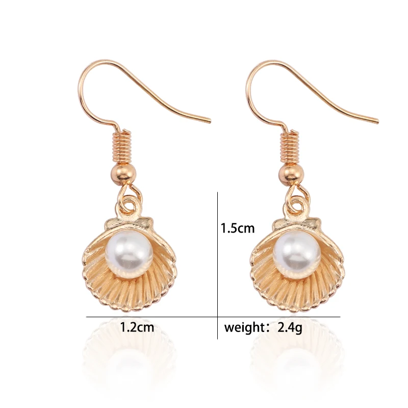 Trendy-Sea-Shell-Earrings-For-Women-Boho-Pearl-Seashell-Drop-Earrings-Tiny-Gold-Silver-Earings-Beach (2)