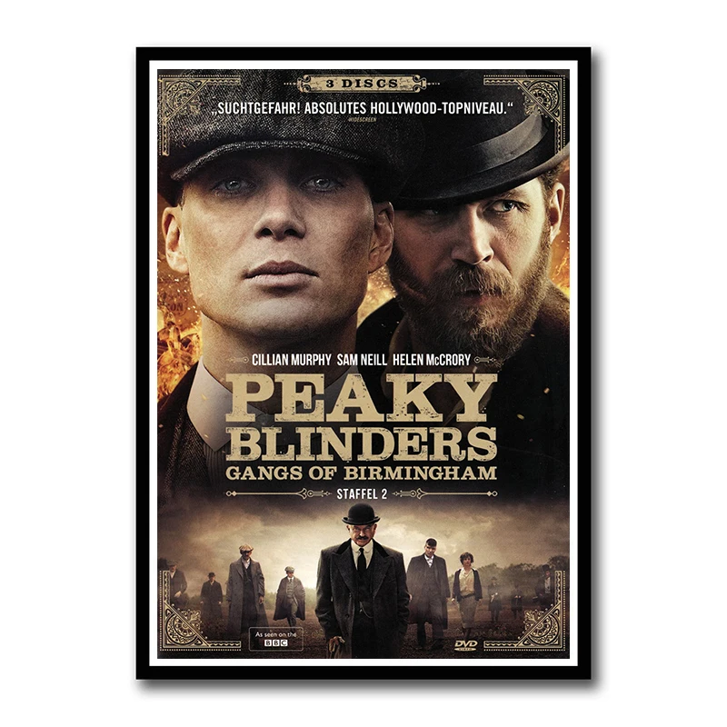 Movie TV Peaky Blinders White Coated Paper Posters Wall Decor Painting for Living Room Home Decoration Frameless