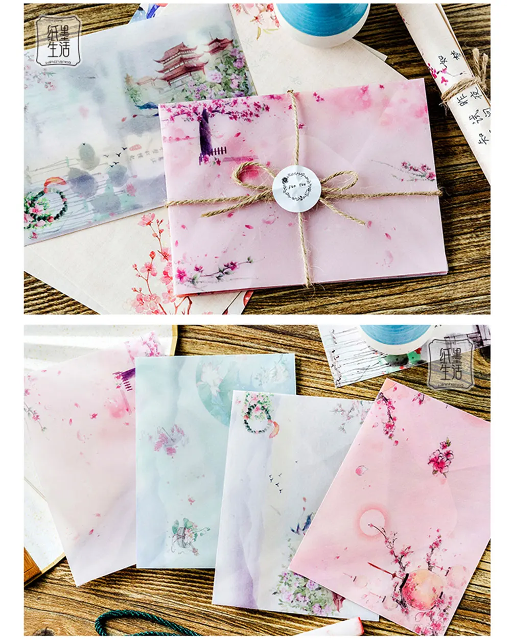3 шт. Китайский классический красивый цветок цветная бумага конверт канцелярские принадлежности конверт для свадьбы письмо-приглашение