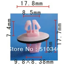 100 шт. Авто клипов Литье Клип чехол для lexus es300& rx300 75395-33030