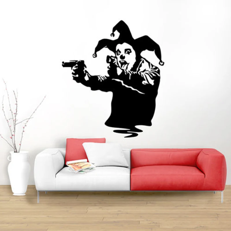 Clown Street Art Graffiti Wallpaper Decals Living Room Home Art Decor Vinyl Wall Stickers for
