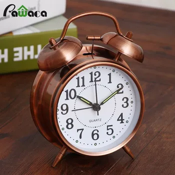 

Creative Retro Alarm Clock Twin Bell Alarm Clock With Stereoscopic Dial Backlight Desk Clock Loud Alarm Clock Gift