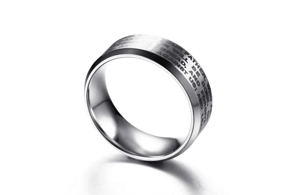 Neo-Gothic Stainless Steel Men's Religious Ring | Muduh Collection