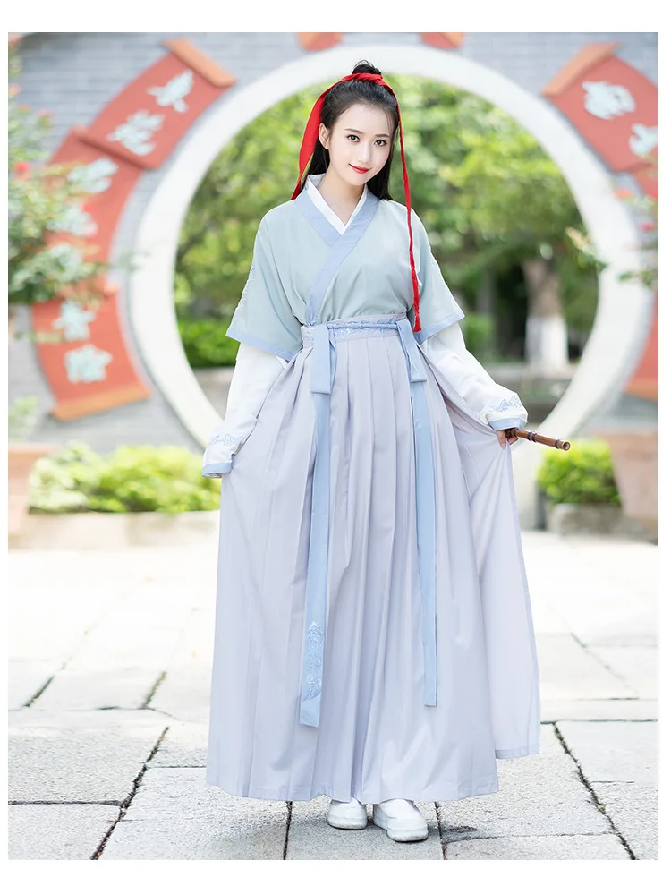 Hanfu мужской Китайский народный танец костюм для женщины ханьфу, косплей древние костюмы китайская Блузка Топы традиционное свадебное платье