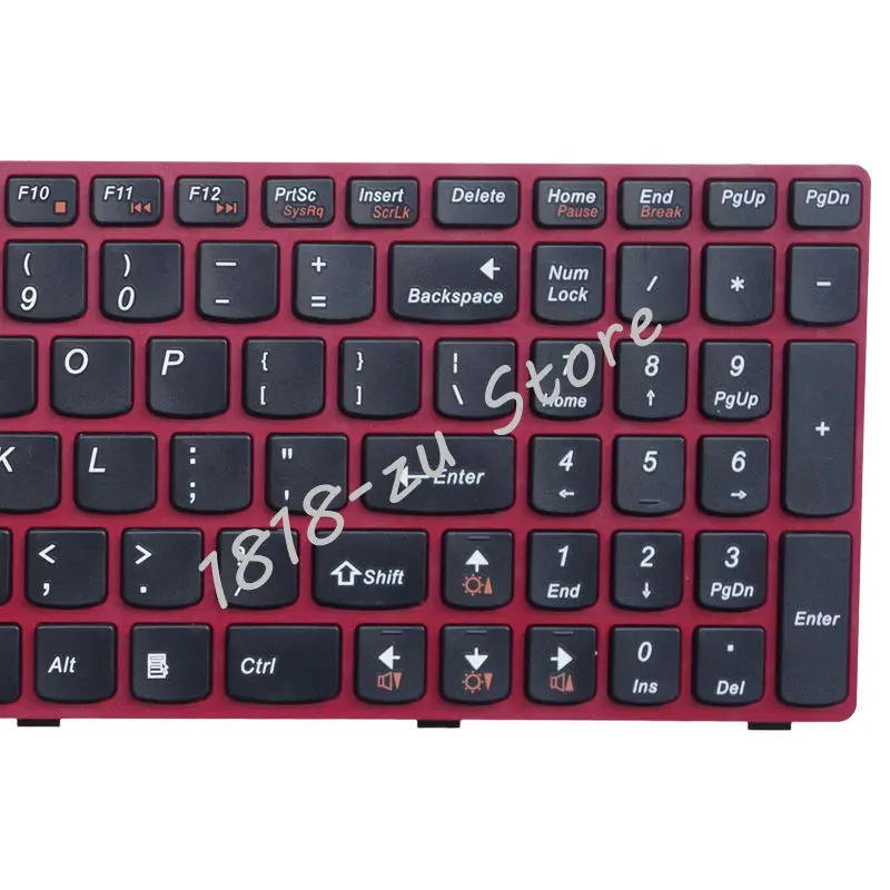 YALUZU США красный английский Замена клавиатуры ноутбука для lenovo G580 Z580A G585 Z585 G590 серии клавиатуры ноутбука