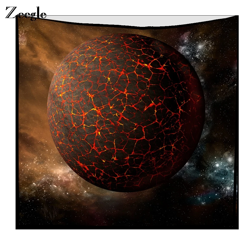 Zeegle Universe Stars Planet напечатанный гобелен для гостиной декор дивана покрытие стула