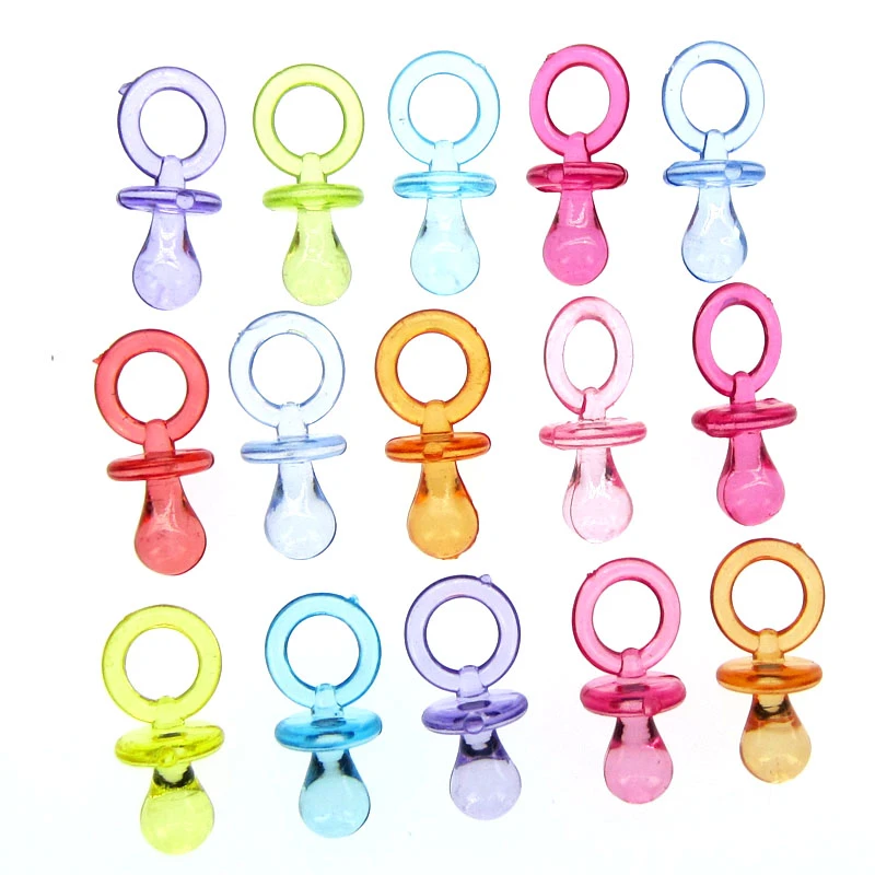 plastic pacifiers for baby shower