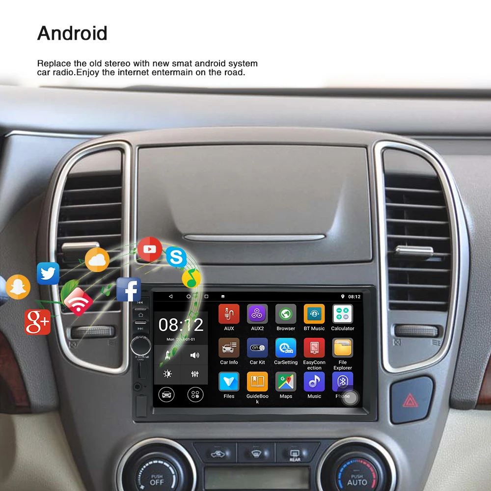 SWM " 2G 16 Гб Радио 2 Din Android 8,1 Авторадио gps навигация автомобиля стерео Зеркало Ссылка 7" 2din парктроник Авторадио Bluetooth