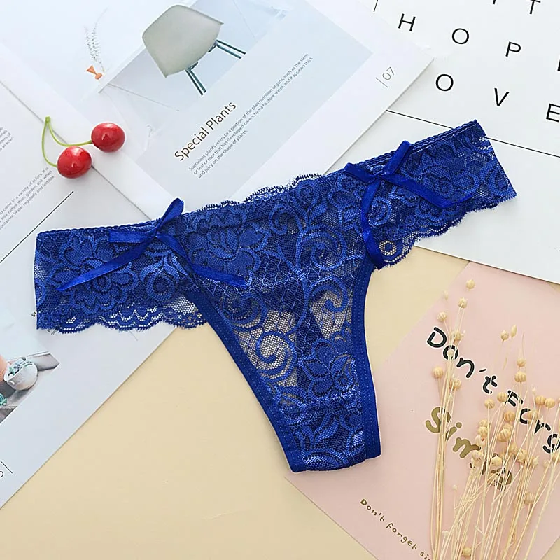 New Brand Sexy Lace Women Thongs and G string Seamless Panties Female Transparent Underwear Tanga Bragas T Back Intimates (5)