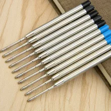 5 синих и 5 черных металлических шариковых ручек