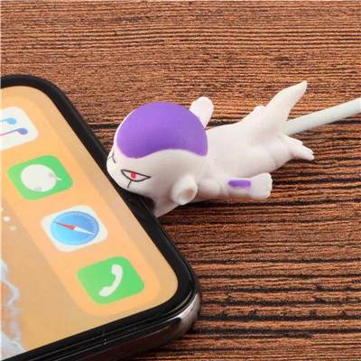 SIANCS защита для кабеля "укус" мультфильм Dragon Ball кукла для iPhone Кабельный органайзер winder провод Son Goku Frieza кабельный держатель - Цвет: Frieza