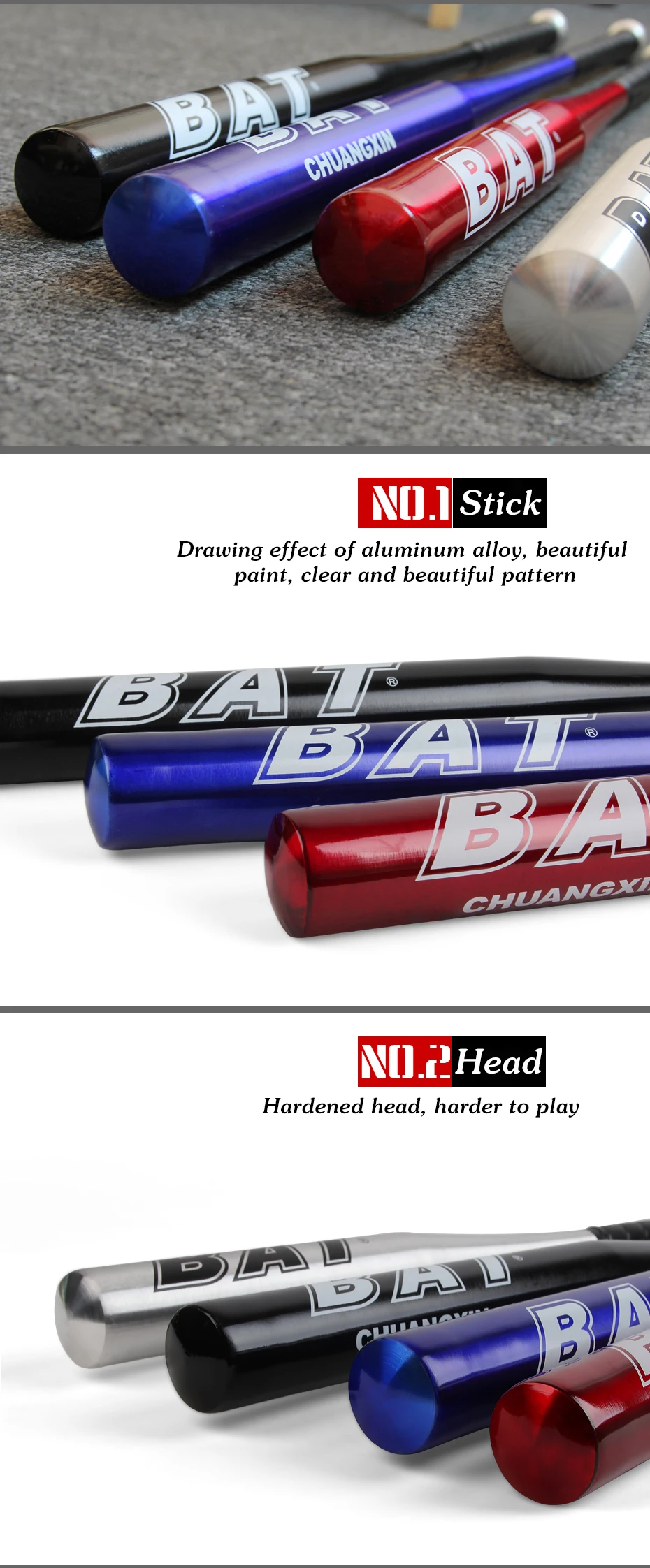 BAT New Aluminium Alloy Baseball Bat Of The Bit Softball Bats 6 size Outdoor Sports Fitness Equipment