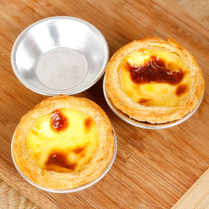 

High Quality 6pcs Aluminum Cupcake Cookie Pudding Egg Tart Mold Mould Makers Cake Die Baking Tools