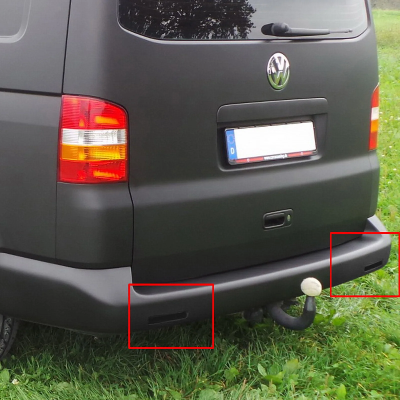 ANGRONG 2X светодиодный задний бампер отражатель фонарь черный для VW Transporter T5